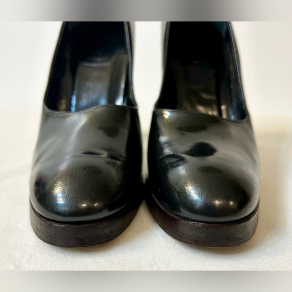 Gucci Beetle Calf Chunky Heel Vintage Tom Ford Dark Gray Size 10 - Picture 4 of 14